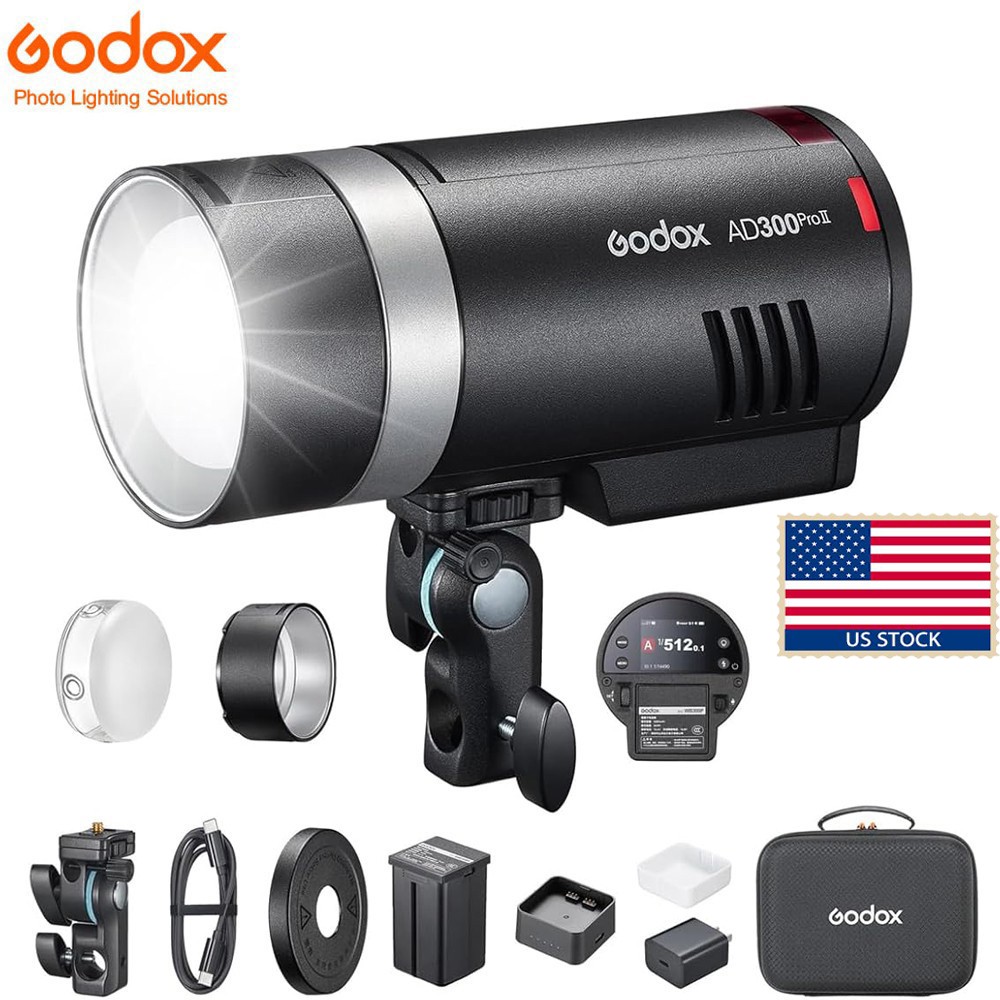 GODOX AD300Pro II 2.4G Wireless 300Ws TTL HSS 1/8000s Portable Outdoor Flash GODOX AD300Pro II 2.4G Wireless 300Ws TTL HSS 1/8000s Portable Outdoor Flash