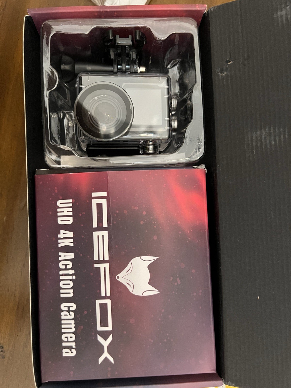 IceFox UHD 4K Action Camera Waterproof 40m, Duel Screen, WiFi, Image Stabilizer IceFox UHD 4K Action Camera Waterproof 40m, Duel Screen, WiFi, Image Stabilizer