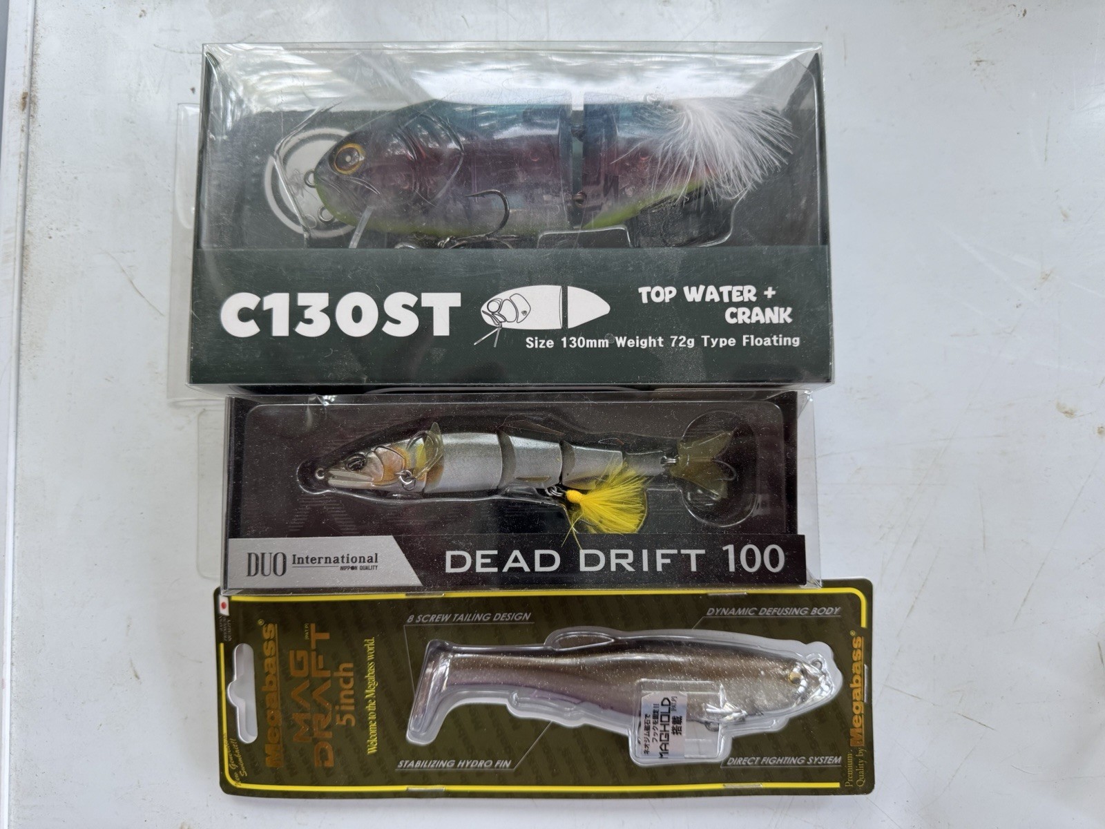 Swimbait Lot: Megabass 5in Magdraft, DuoInternational DEADDRIFT100, D Flow Korea Swimbait Lot: Megabass 5in Magdraft, DuoInternational DEADDRIFT100, D Flow Korea