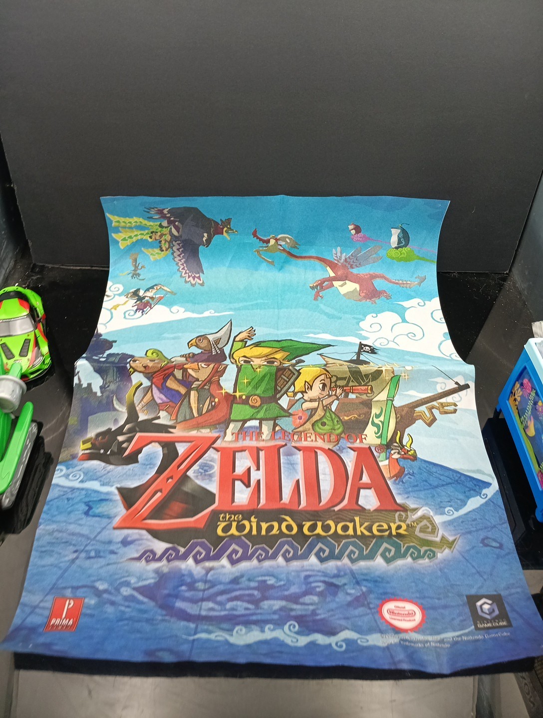 2002 Legend of Zelda Windwaker Promotional Tapestry  20.5x15\