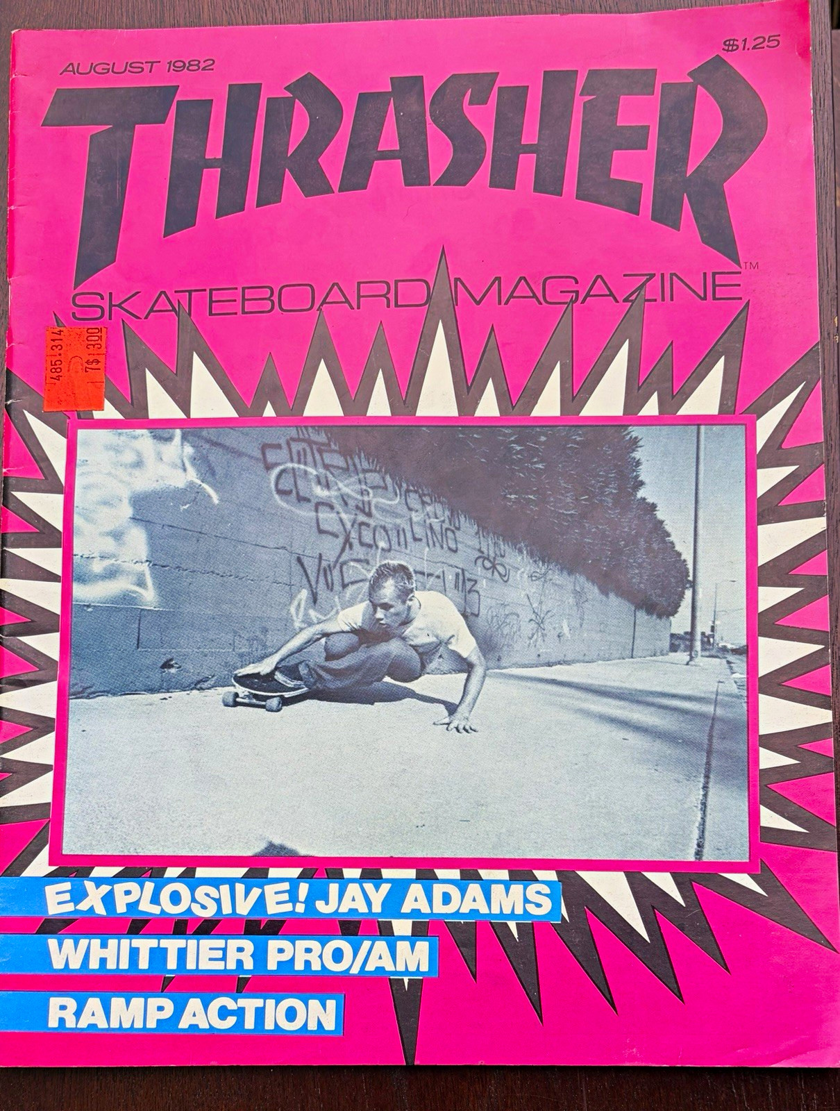 Vintage Thrasher Skateboard Magazine August 1982 Jay Adams Cover Rare OG 1980s Vintage Thrasher Skateboard Magazine August 1982 Jay Adams Cover Rare OG 1980s