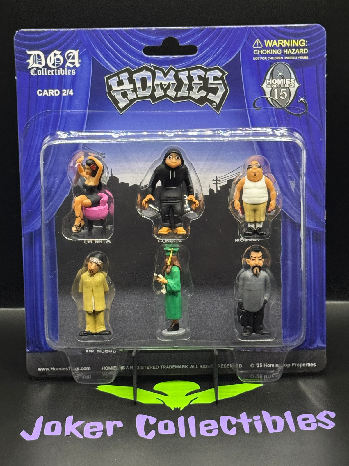 DGA Collectibles Homies Figures 1.75″ Series 15 Quince Set of 6 Figures Card 2/4 DGA Collectibles Homies Figures 1.75″ Series 15 Quince Set of 6 Figures Card 2/4