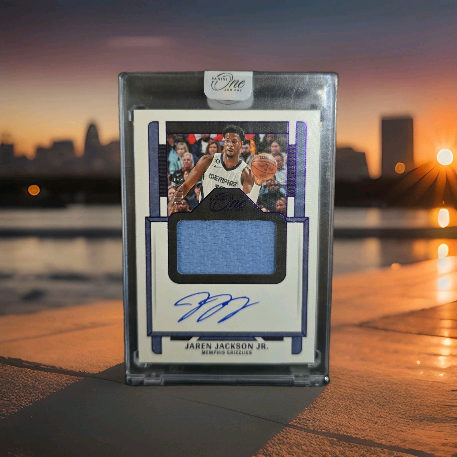 2022-23 Panini One And One Jaren Jackson Jr. Game Used Patch On Card Auto 1/35 2022-23 Panini One And One Jaren Jackson Jr. Game Used Patch On Card Auto 1/35