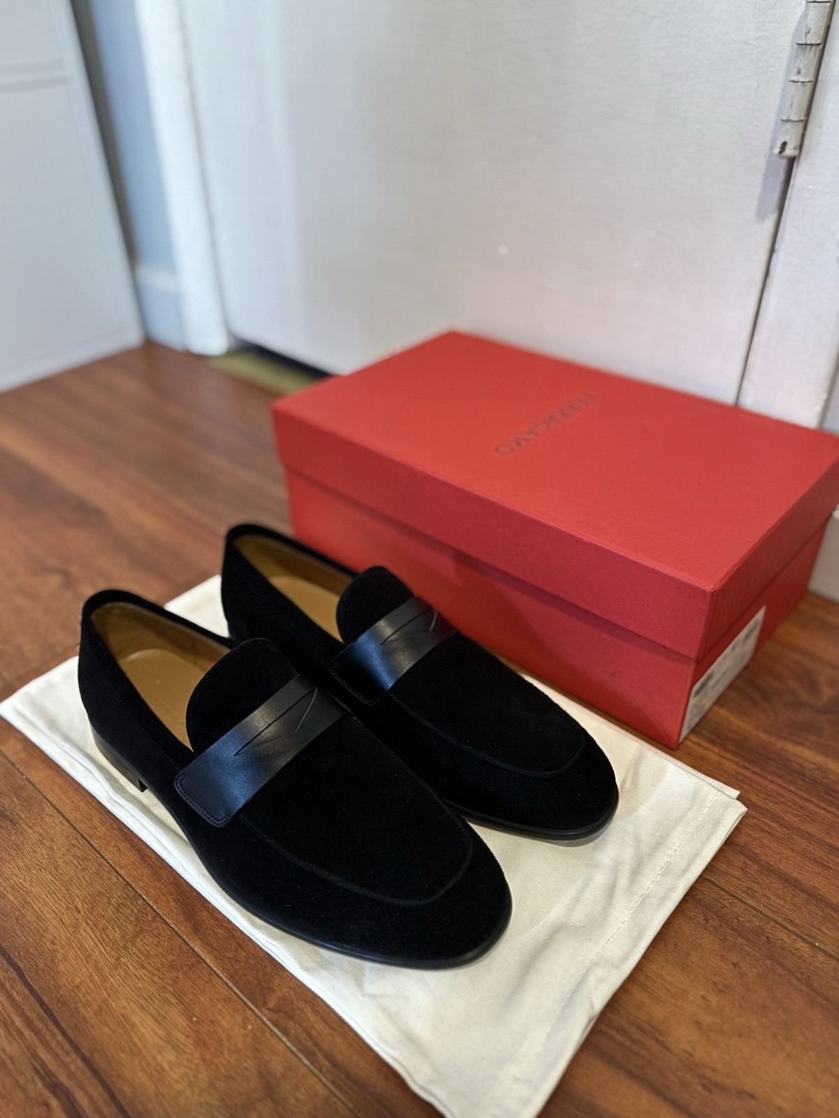 Salvatore Ferragamo Ayden Men\'s Penny Dress Loafer, Size 8.5 Black Salvatore Ferragamo Ayden Men\'s Penny Dress Loafer, Size 8.5 Black