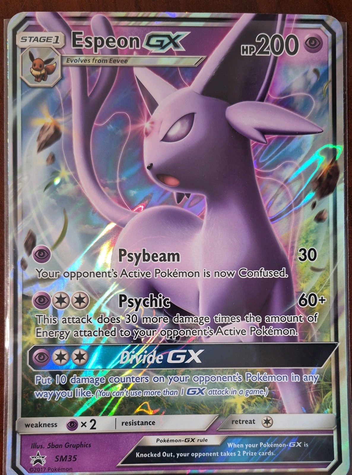 JUMBO Espeon GX Oversized Promo SM35 Full Art Holo 2017 Pokémon NM Condition JUMBO Espeon GX Oversized Promo SM35 Full Art Holo 2017 Pokémon NM Condition