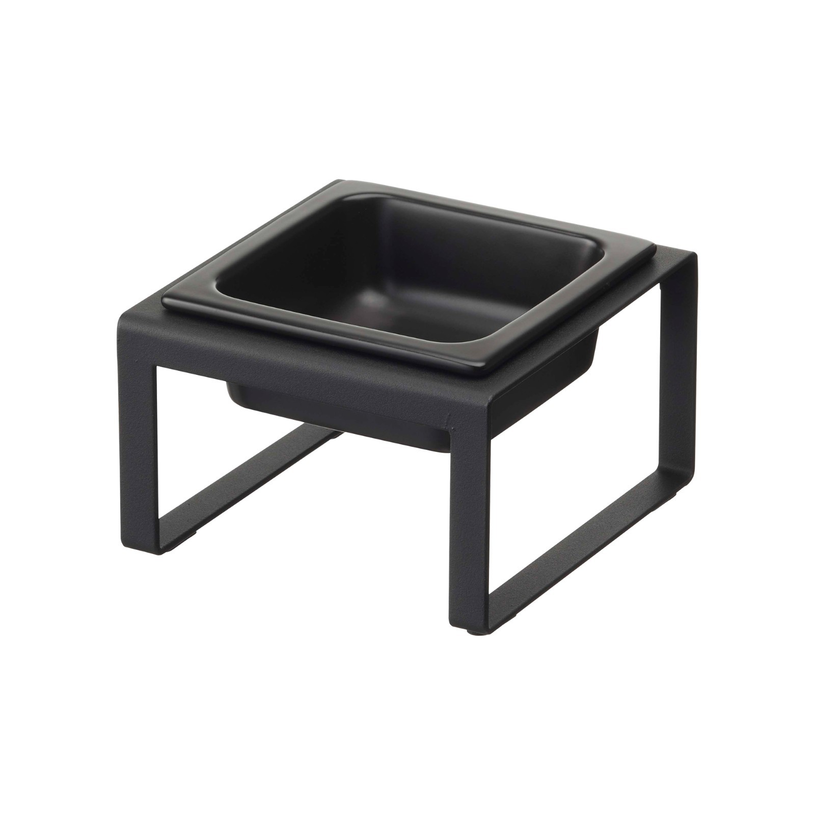 Yamazaki Home Single Pet Food Bowl - Tall - Steel + Ceramic