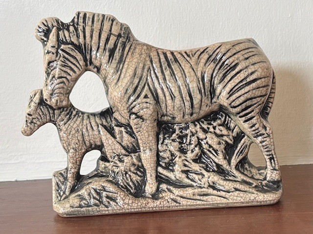 McCoy Zebra Planter, Mid-1950s, a Rare Classic Cope Masterpiece
