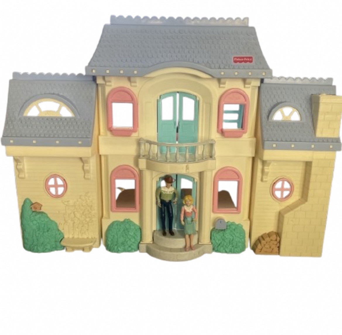 Vintage 1997 Fisher Price Loving Family Grand Doll House 4618 With Couple Vintage 1997 Fisher Price Loving Family Grand Doll House 4618 With Couple