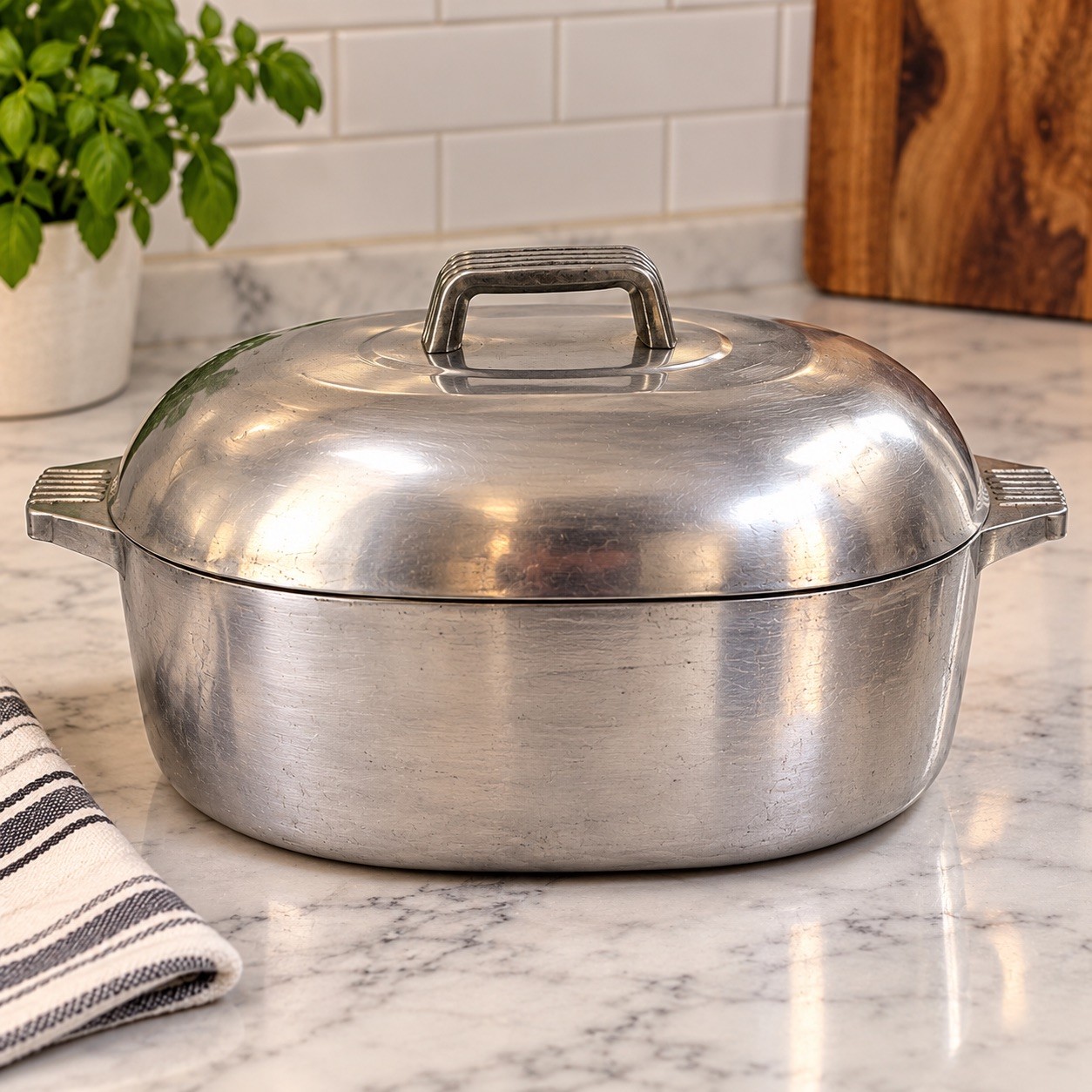 MAGNALITE Vintage 8 Qt Wagner Ware GHC #4265 Dutch Oven Roaster W/ Lid