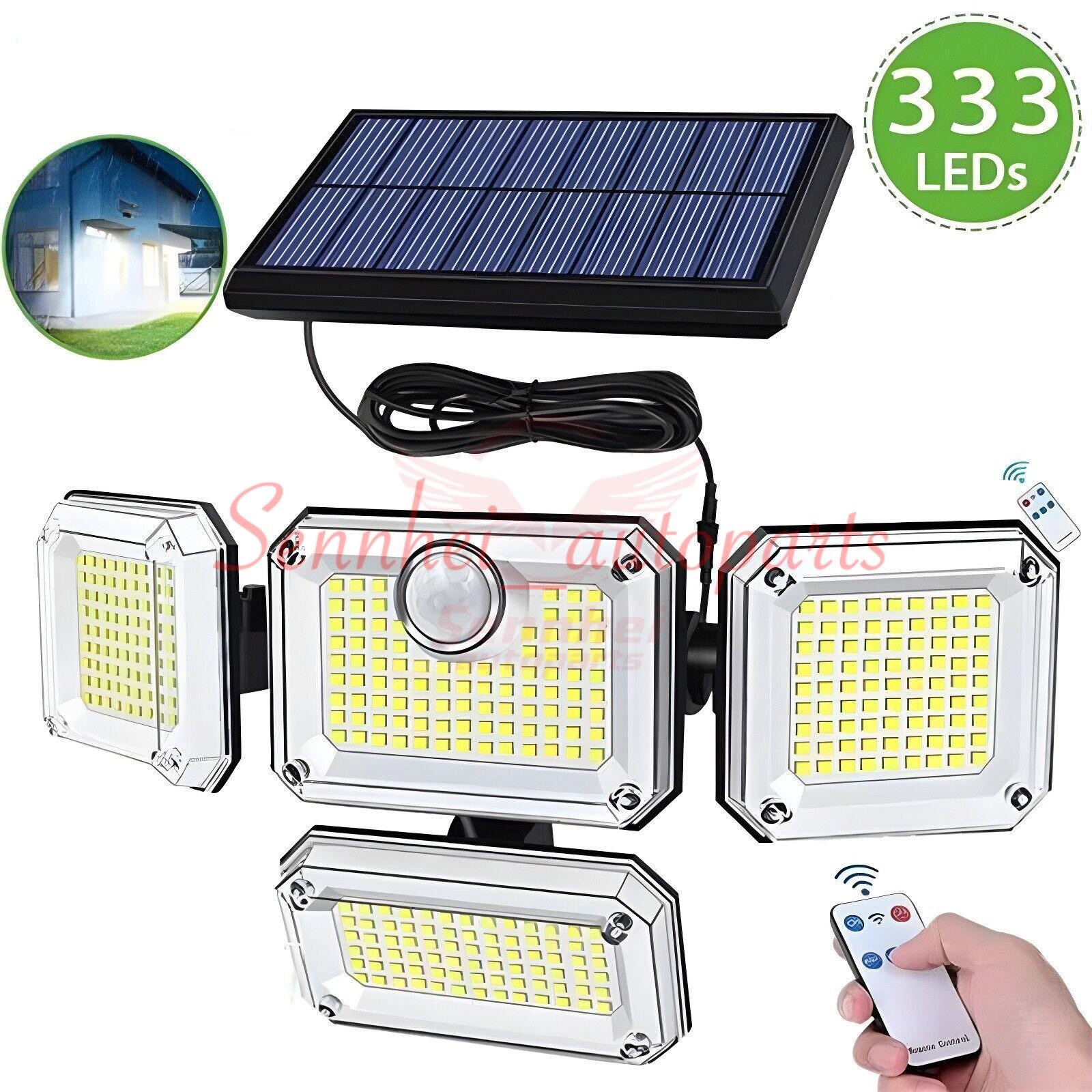 3000LM 333 LED Solar Lights Outdoor Waterproof Motion Sensor Security Wall Lamp