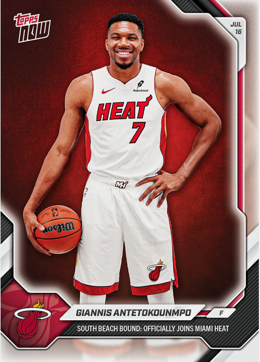 QTY Giannis Antetokounmpo - 2026-27 NBA Topps NOW - Card OS02 HEAT QTY Giannis Antetokounmpo - 2026-27 NBA Topps NOW - Card OS02 HEAT