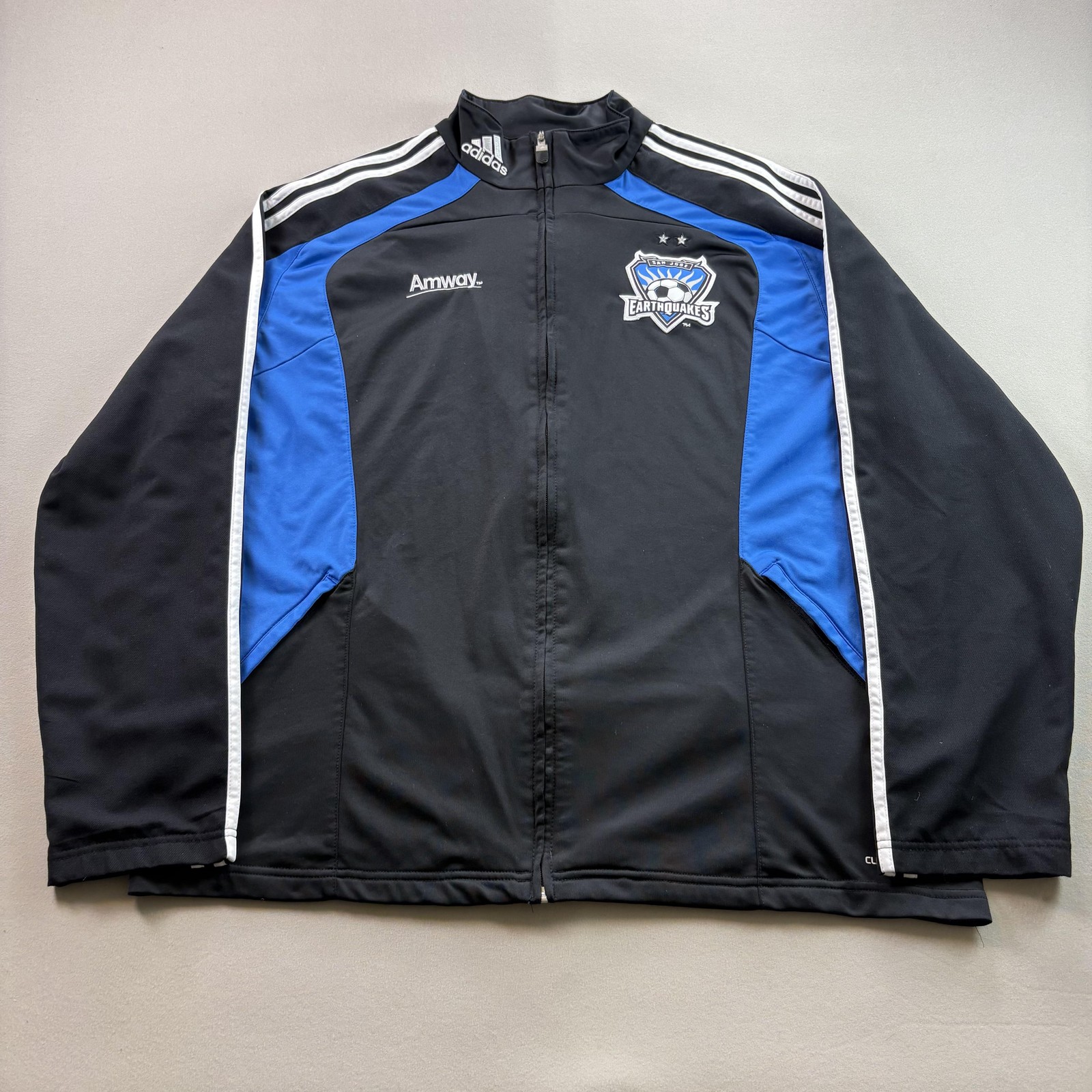 San Jose Earthquakes Jacket Mens XL Black Adidas MLS Soccer Climalite Full Zip San Jose Earthquakes Jacket Mens XL Black Adidas MLS Soccer Climalite Full Zip