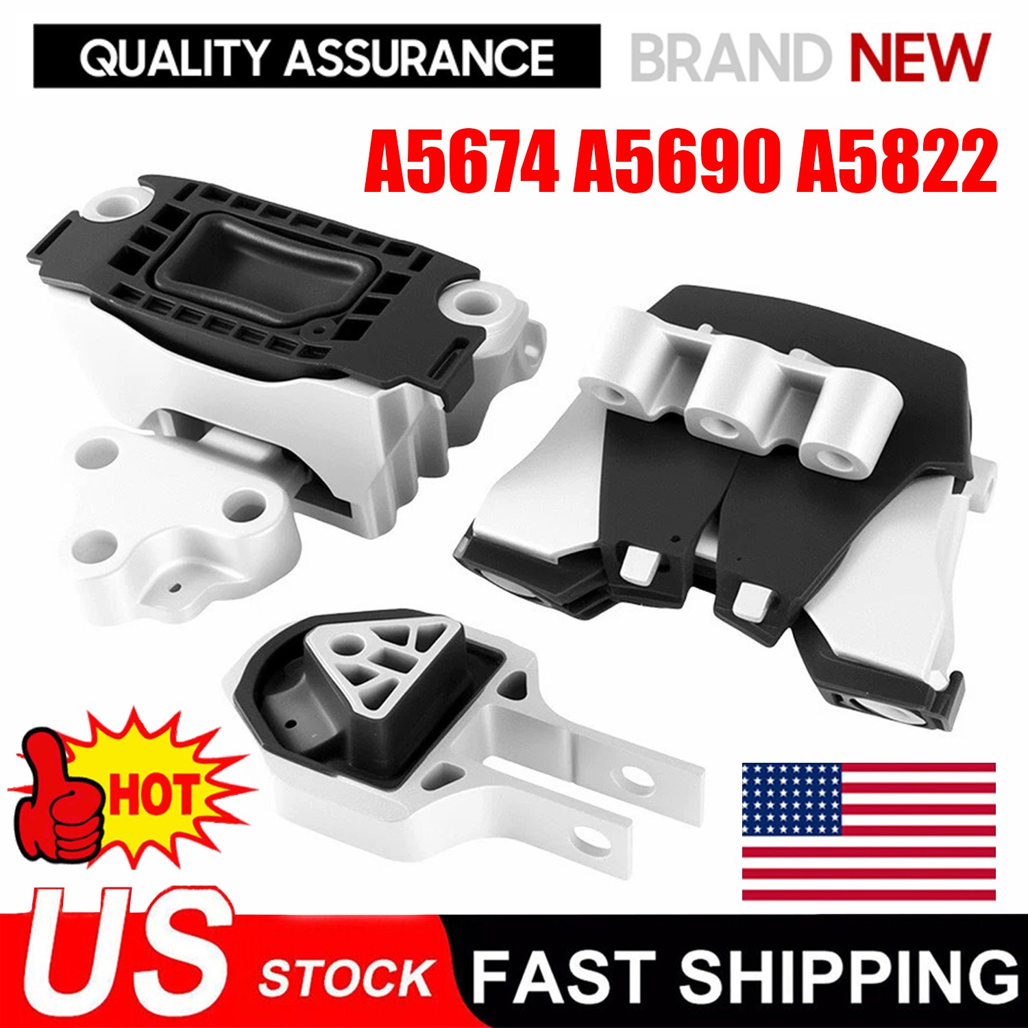3Pcs Engine Motor & Transmission Mounts Set For Dodge Dart 2013 2014 2015 2016