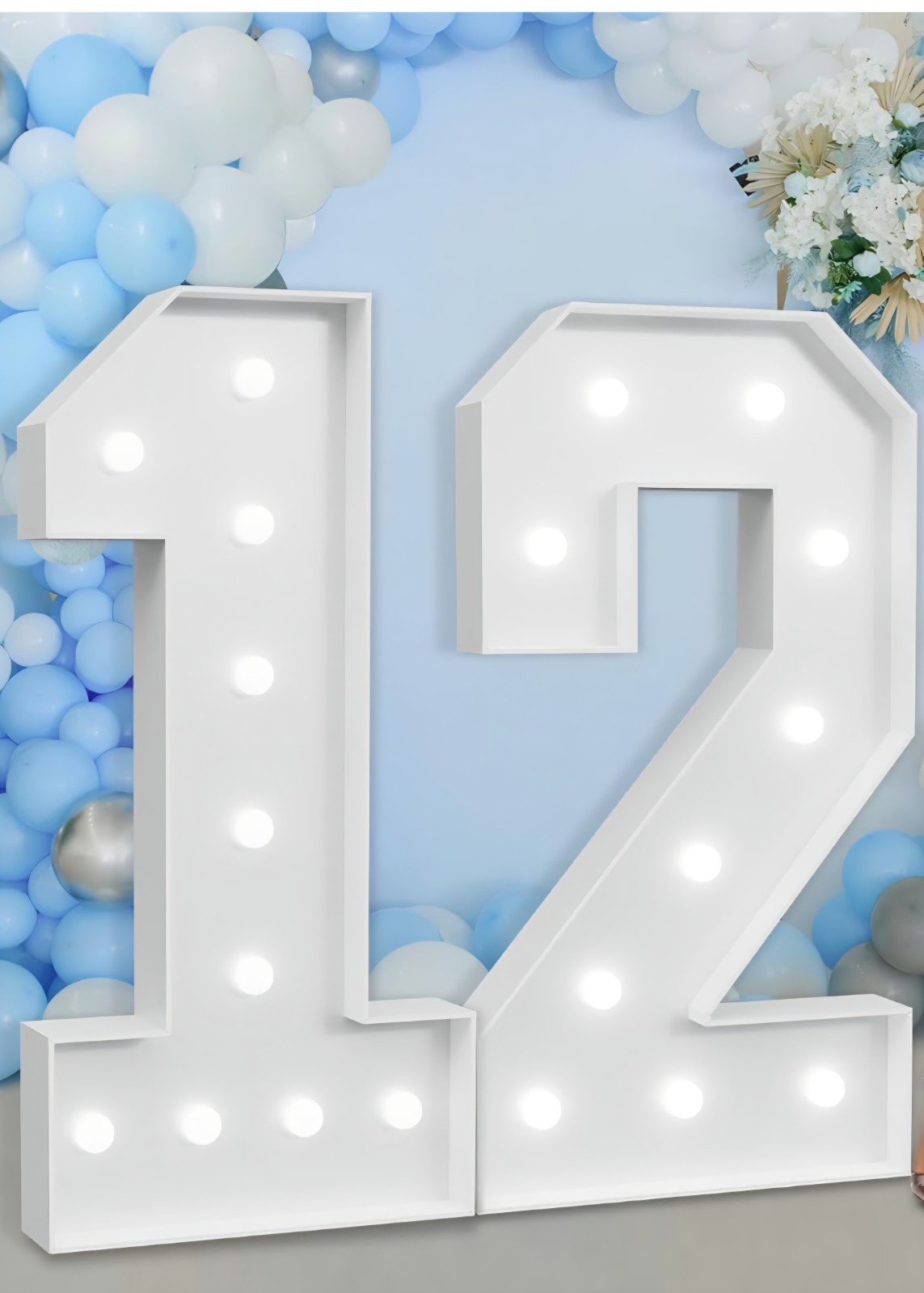4FT MARQUEE NUMBER 12 LIGHT UP LETTERS 4FT MARQUEE NUMBER 12 LIGHT UP LETTERS