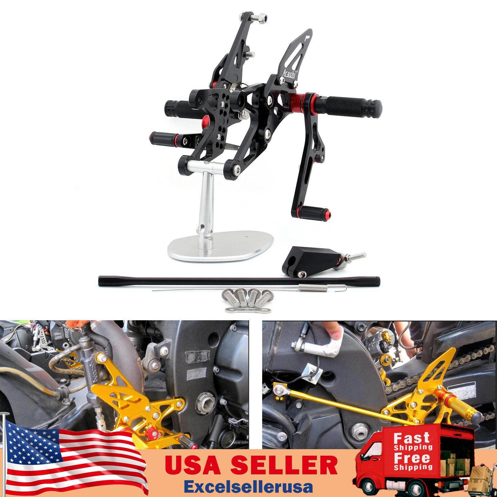 Rearset Rear set Fit for Yamaha YZF 1000 R1 2007-2008 Black