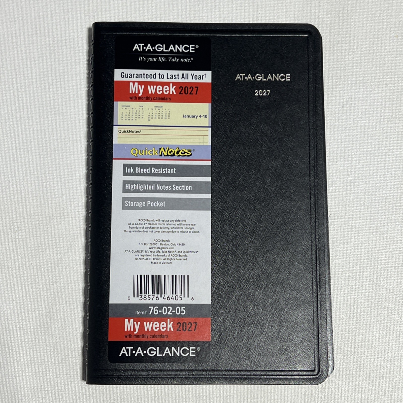 NEW 2027 At-A-Glance QuickNotes 76-02-05 Weekly Monthly Appointment Book, 5 x 8 NEW 2027 At-A-Glance QuickNotes 76-02-05 Weekly Monthly Appointment Book, 5 x 8