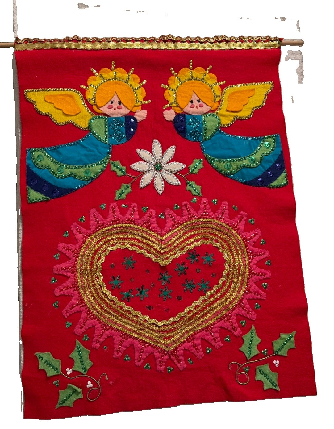 VTG 1973 Bucilla Wall Hanging Felt Sequins “Christmas is Love” kit #1644 VTG 1973 Bucilla Wall Hanging Felt Sequins “Christmas is Love” kit #1644
