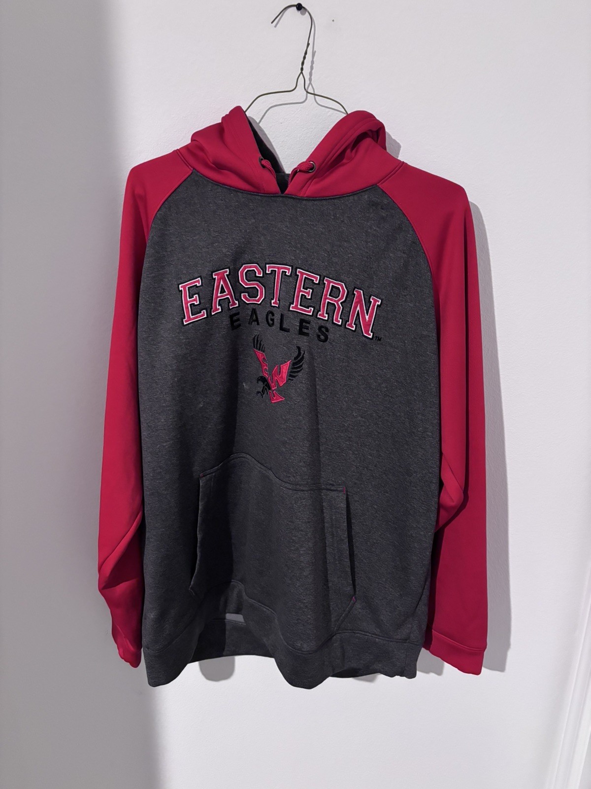 EWU Eastern Washington University Eagles Mens Red Hooded sweatshirt 2XL
