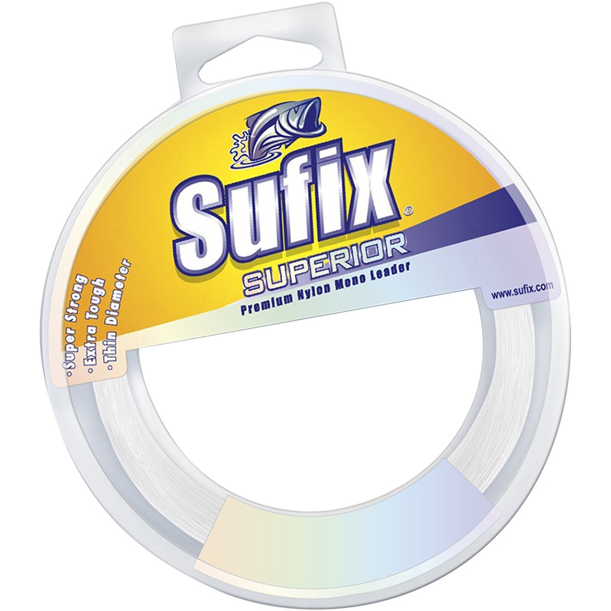 Sufix Superior Monofilament Fishing Leader, Clear, 110 Yard Spool