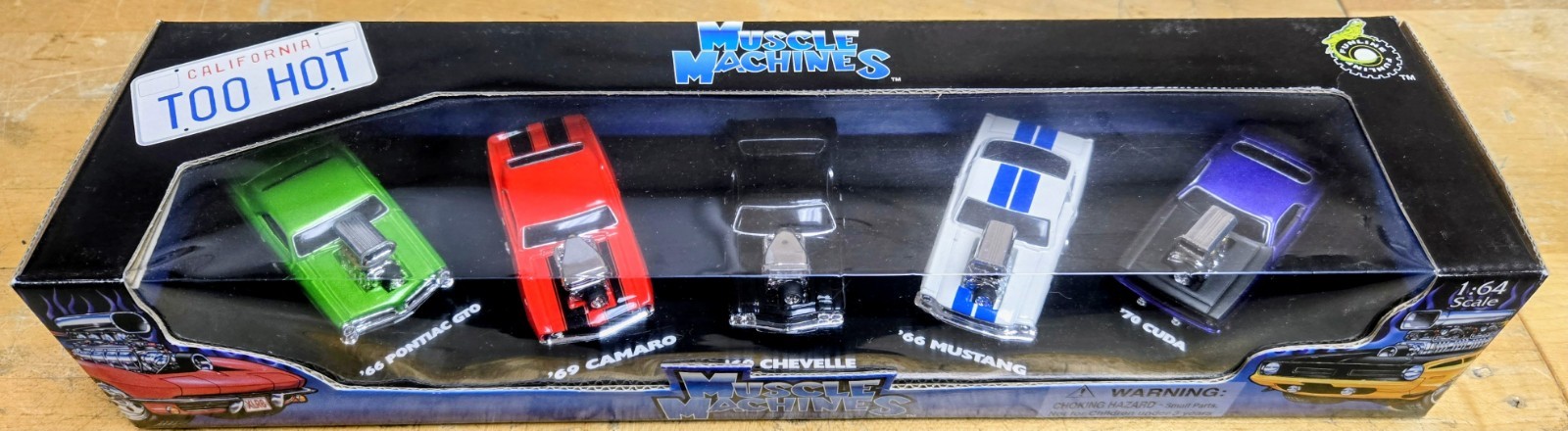 Muscle Machines 1:64 5-Car Set Unopened Box GTO Camaro Chevelle Mustang Cuda Muscle Machines 1:64 5-Car Set Unopened Box GTO Camaro Chevelle Mustang Cuda