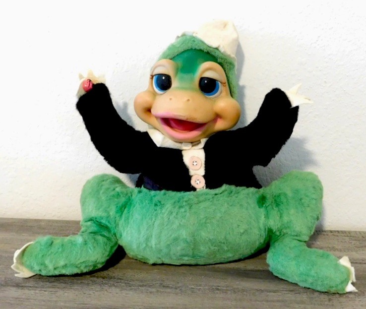 Vintage Rushton Rubber Face Plush Tuxedo Frog Vintage Rushton Rubber Face Plush Tuxedo Frog