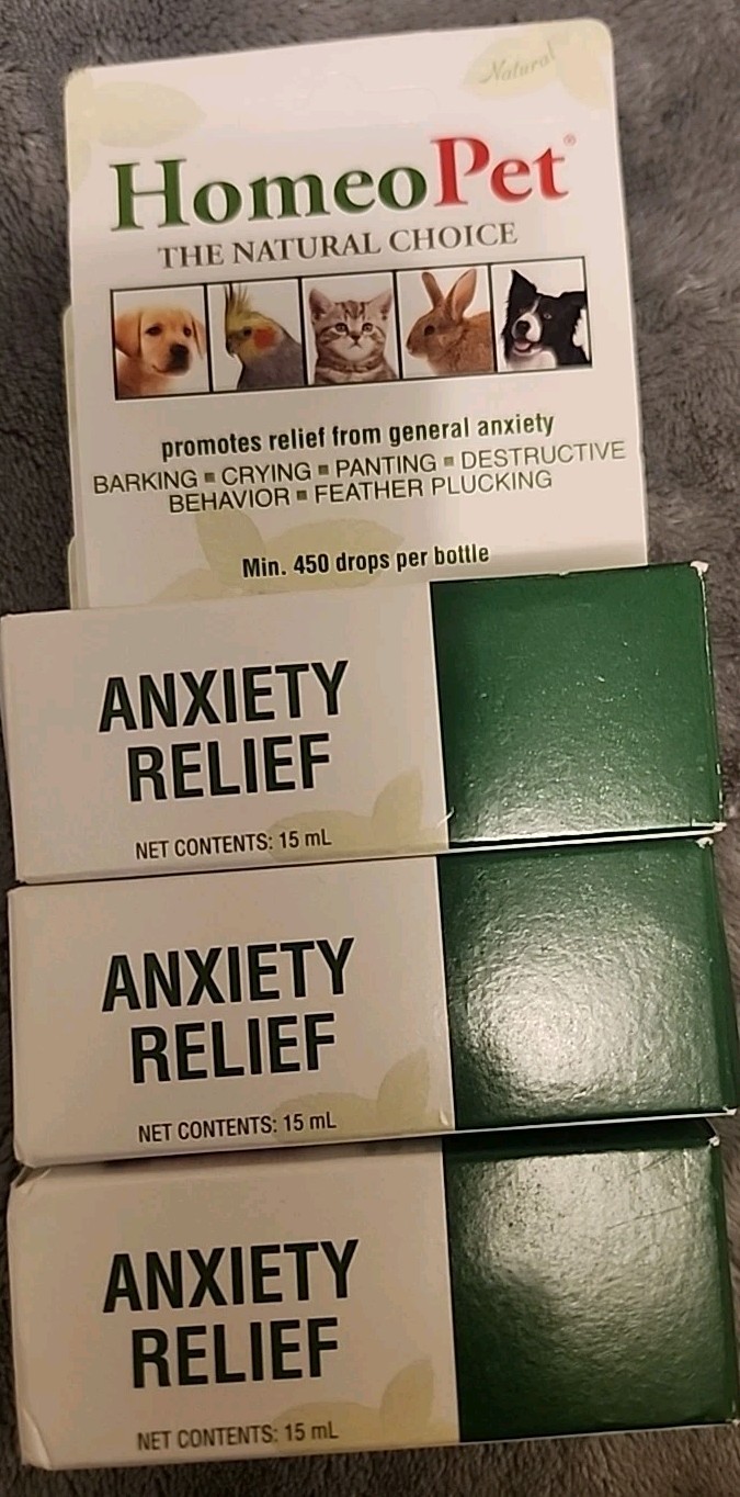 3x HomeoPet Anxiety Relief 15 ml Anxiety Support for Pets  Cat Dog Birds NEW