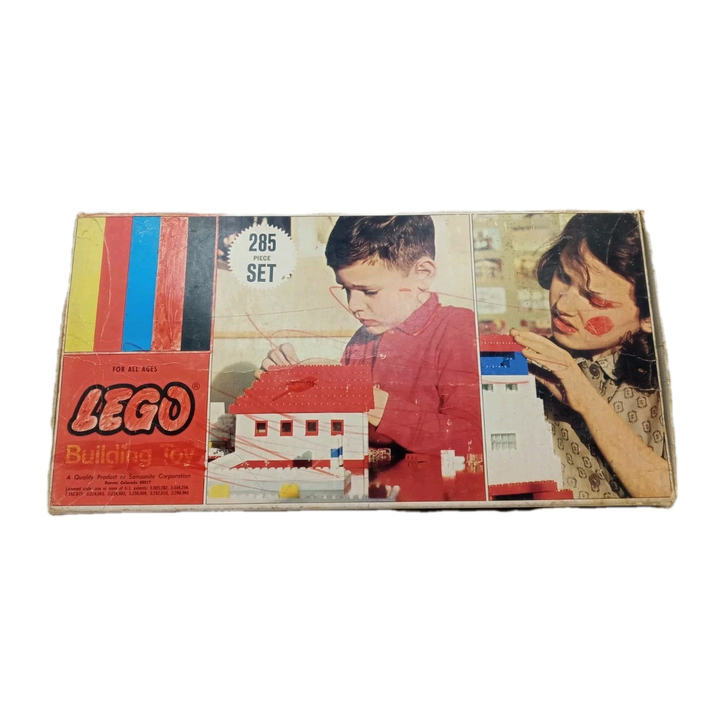 Vintage 1966 LEGO Building Toy #285 Original Box & Building Pieces A11 Vintage 1966 LEGO Building Toy #285 Original Box & Building Pieces A11