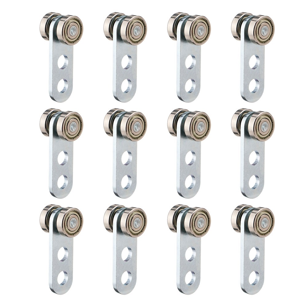 12/24pcs 2 Wheel Trolley Assembly Roller for 1-5/8\