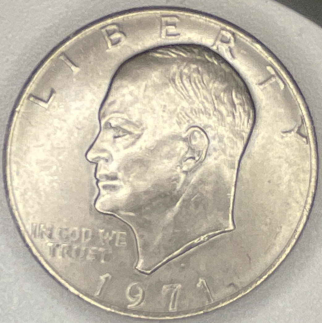 1971-D Eisenhower (Ike) US Dollar Coin-1st Year Issued Minted In Denver 1971-D Eisenhower (Ike) US Dollar Coin-1st Year Issued Minted In Denver