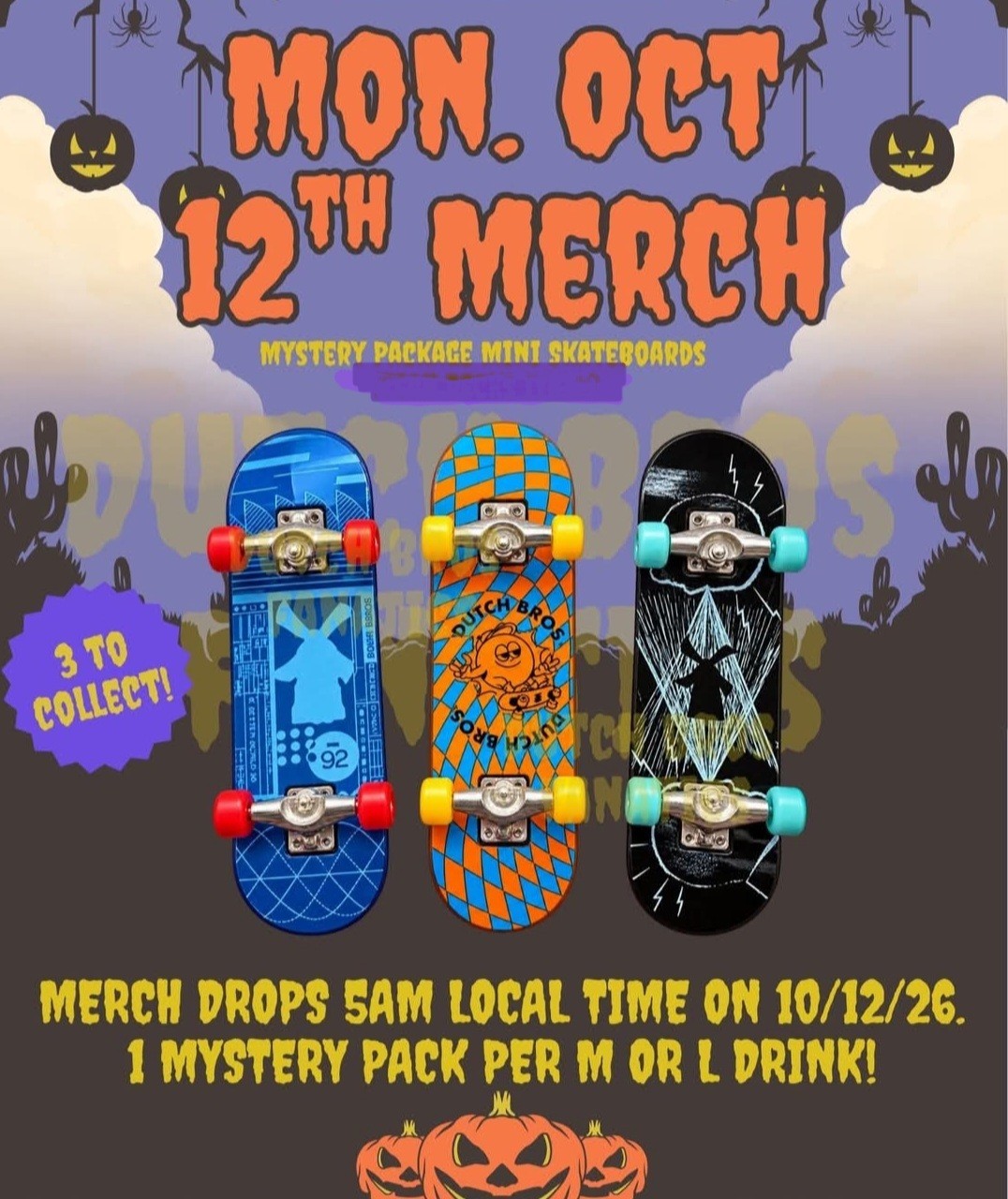 Dutch Bros Mystery Mini Skateboards Drop Oct. 12 PRESALE