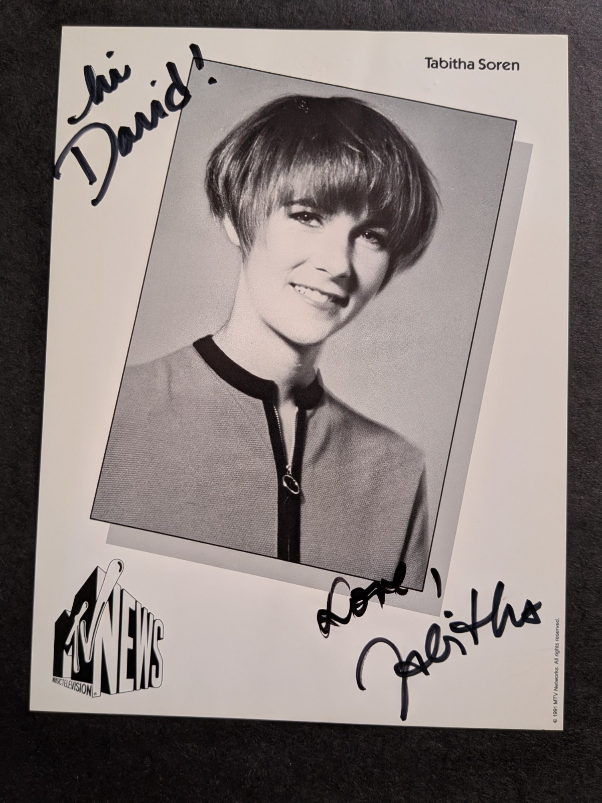 Tabitha Soren Signed 6x8 Photo - MTV News Tabitha Soren Signed 6x8 Photo - MTV News