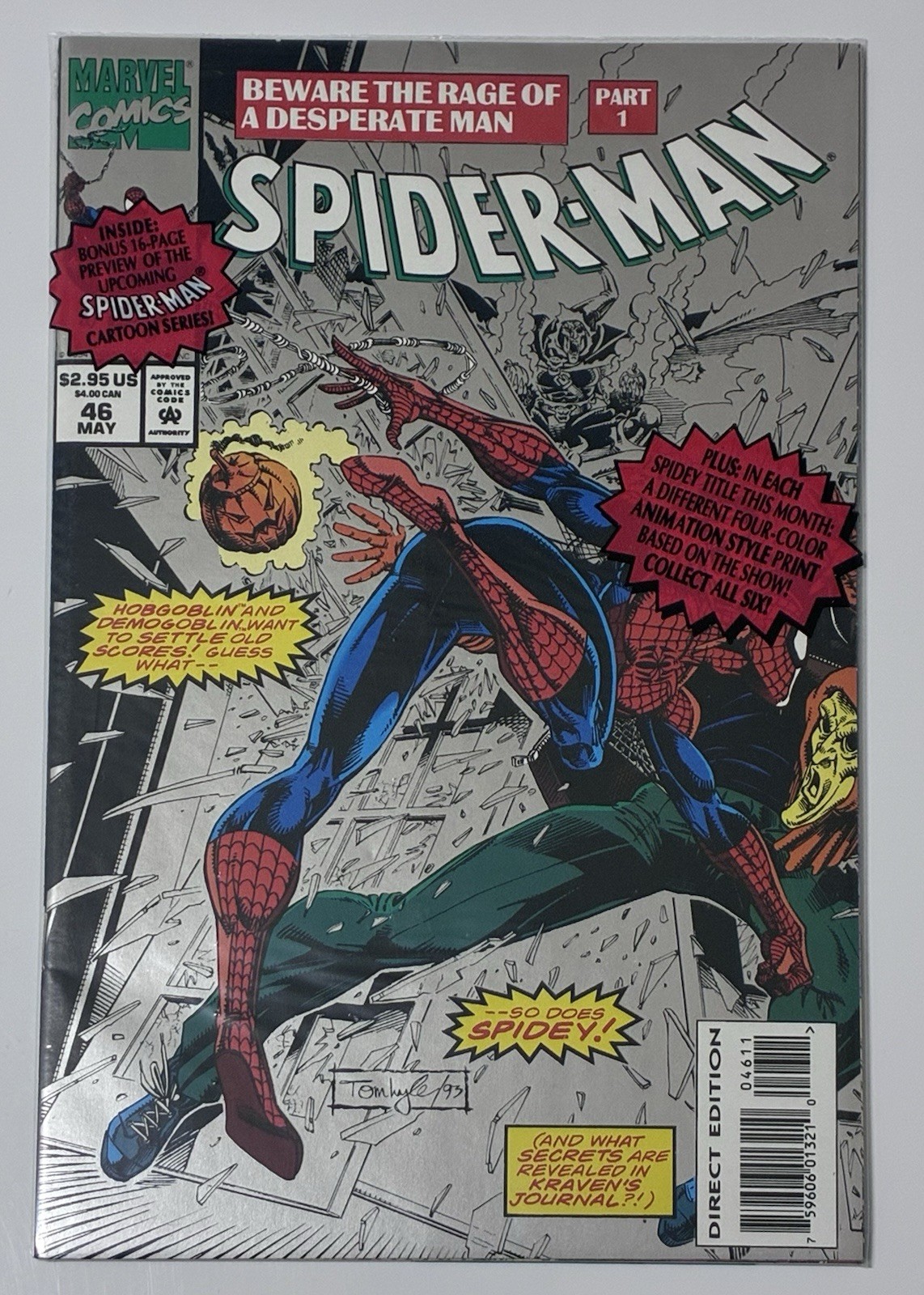 B2G2 FREE Spider-Man #46 1994 (NM) Polybagged Animated Series Preview