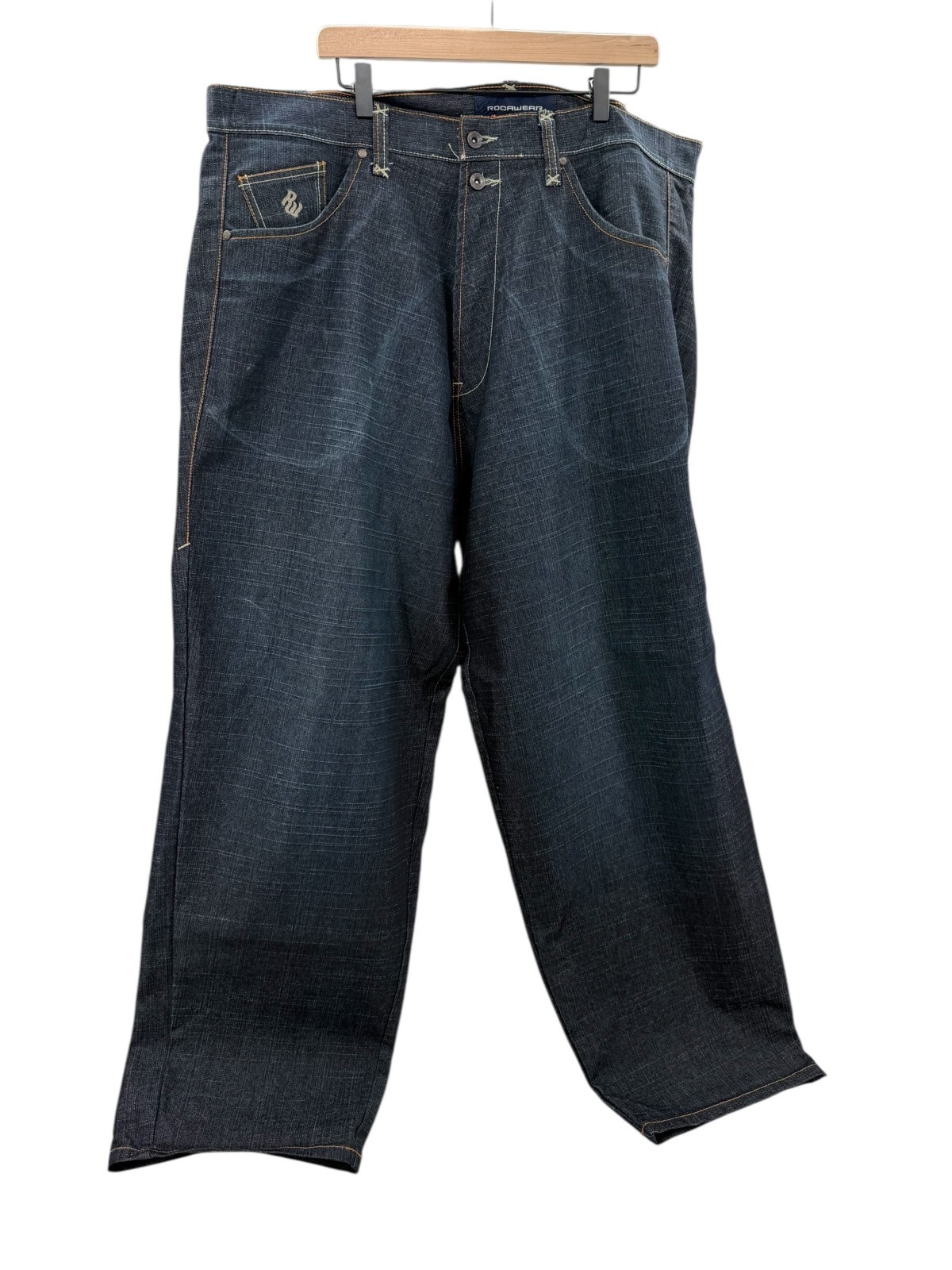 Rocawear Authentic Men\'s Jeans Size 42 Dark Wash Wide Leg Baggy  Y2K