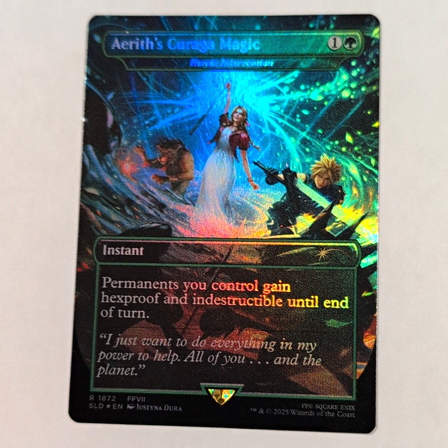 Wizards of the Coast Aerith's Curaga Magic Secret Lair Foil Rare EN 1872 Wizards of the Coast Aerith's Curaga Magic Secret Lair Foil Rare EN 1872