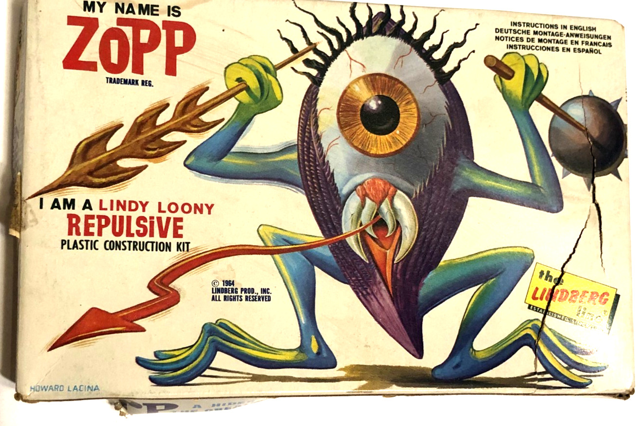 Lindy Loony Repulsive Zopp Model Kit 1964 Lindberg My Name Is Zopp Never opened