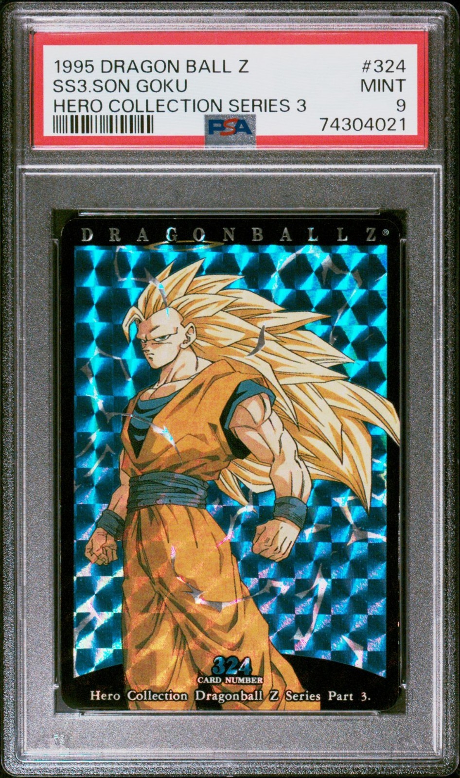 1995 DRAGON BALL Z HERO COLLECTION SERIES 3 #324 SON GOKU PSA 9 Mint 1995 DRAGON BALL Z HERO COLLECTION SERIES 3 #324 SON GOKU PSA 9 Mint