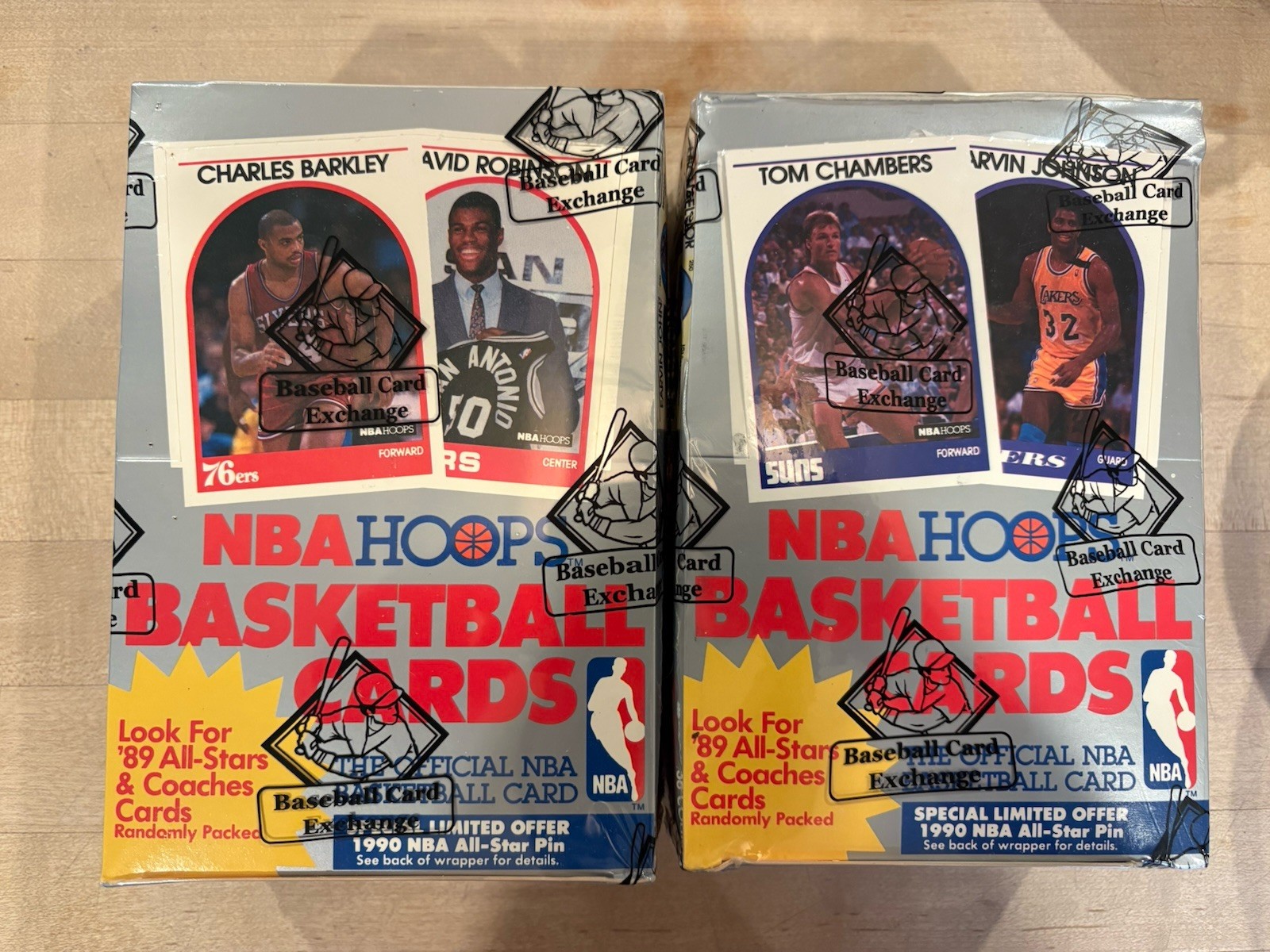 Lot Of 2 1989-90 89/90 NBA Hoops Series 1 Basketball Boxes FASC - BBCE SEALED Lot Of 2 1989-90 89/90 NBA Hoops Series 1 Basketball Boxes FASC - BBCE SEALED
