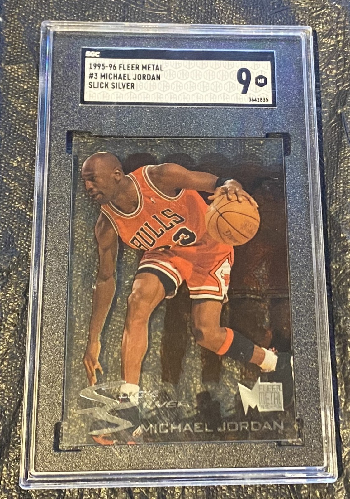Michael Jordan 1995-96 Fleer Metal Slick Silver SGC 9 MINT Rare Insert Bulls HOF Michael Jordan 1995-96 Fleer Metal Slick Silver SGC 9 MINT Rare Insert Bulls HOF