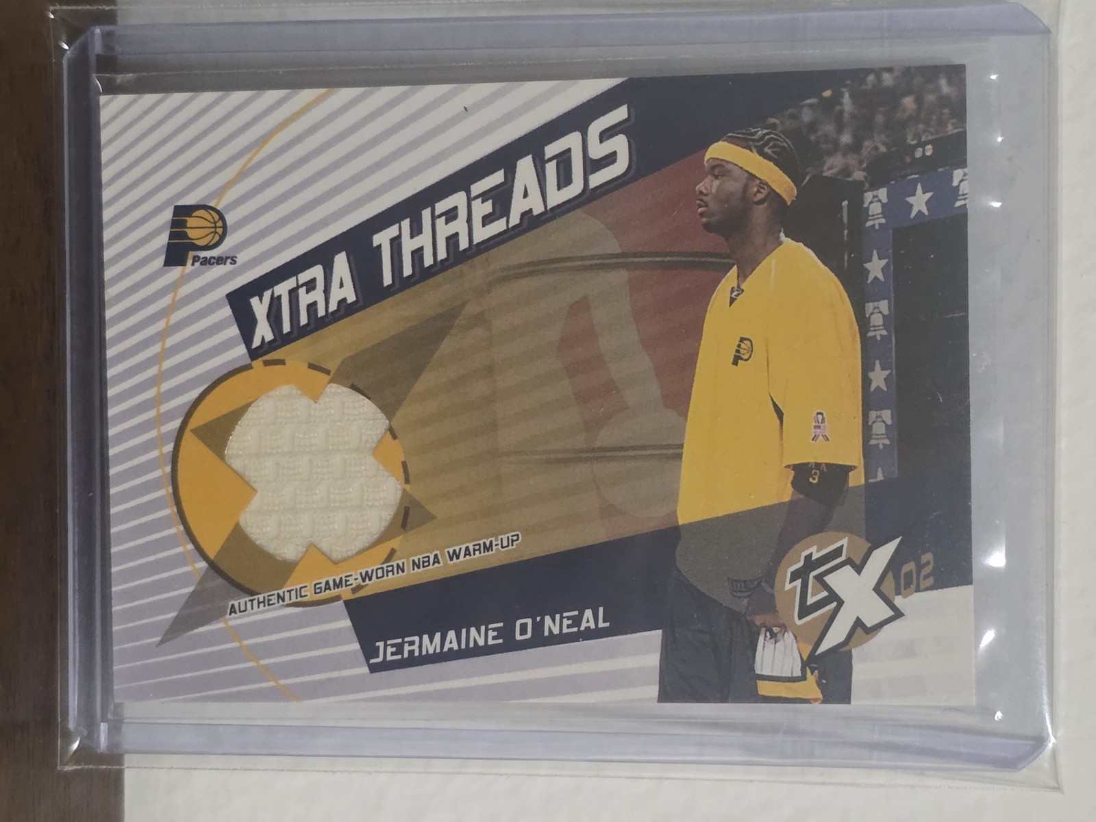 2002-03 Topps Xpectations - Xtra Threads Jermaine O\'Neal #XT-JO (MEM) 2002-03 Topps Xpectations - Xtra Threads Jermaine O\'Neal #XT-JO (MEM)