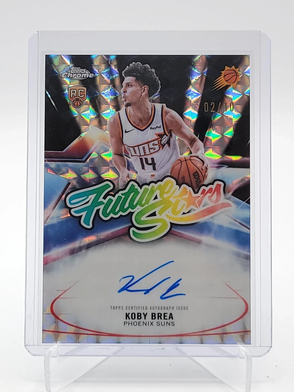 KOBY BREA 2025-26 TOPPS CHROME UPDATE FUTURE STARS BLACK GEO RC AUTO 02/10 KOBY BREA 2025-26 TOPPS CHROME UPDATE FUTURE STARS BLACK GEO RC AUTO 02/10