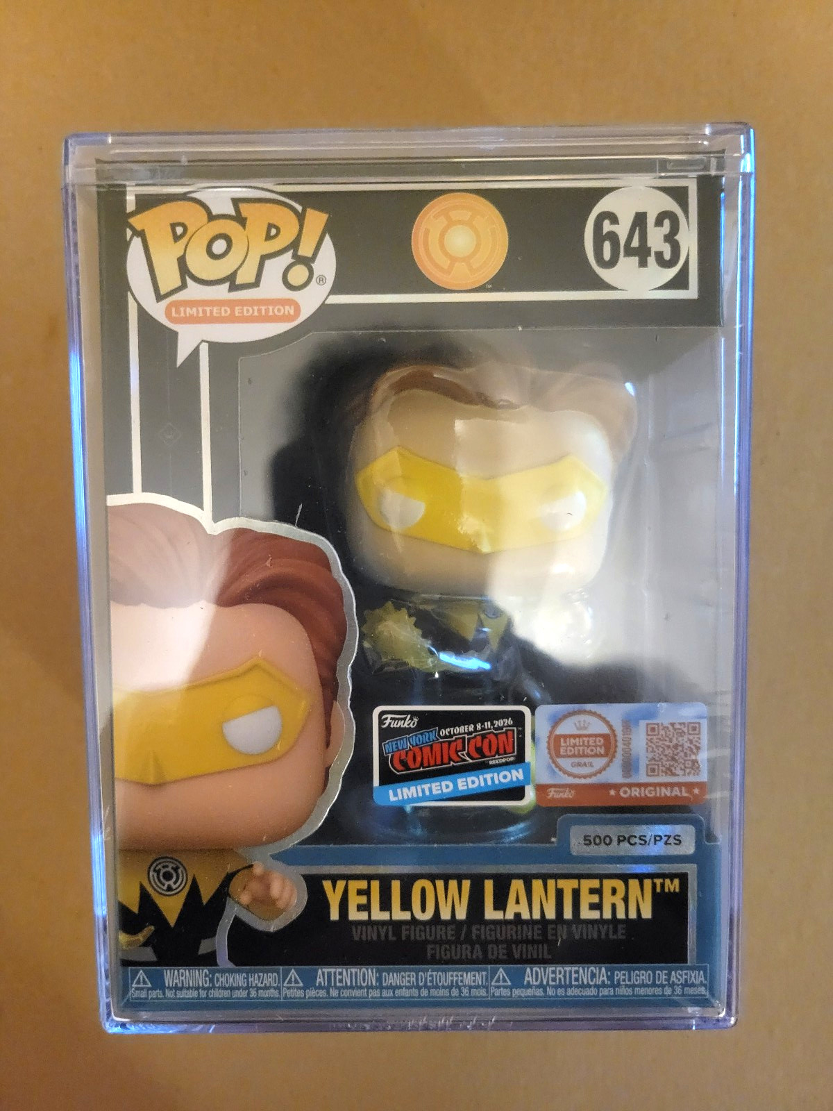 Funko Pop DC Yellow Lantern NYCC CON STICKER 2026 Exclusive LE 500 In Hand Funko Pop DC Yellow Lantern NYCC CON STICKER 2026 Exclusive LE 500 In Hand