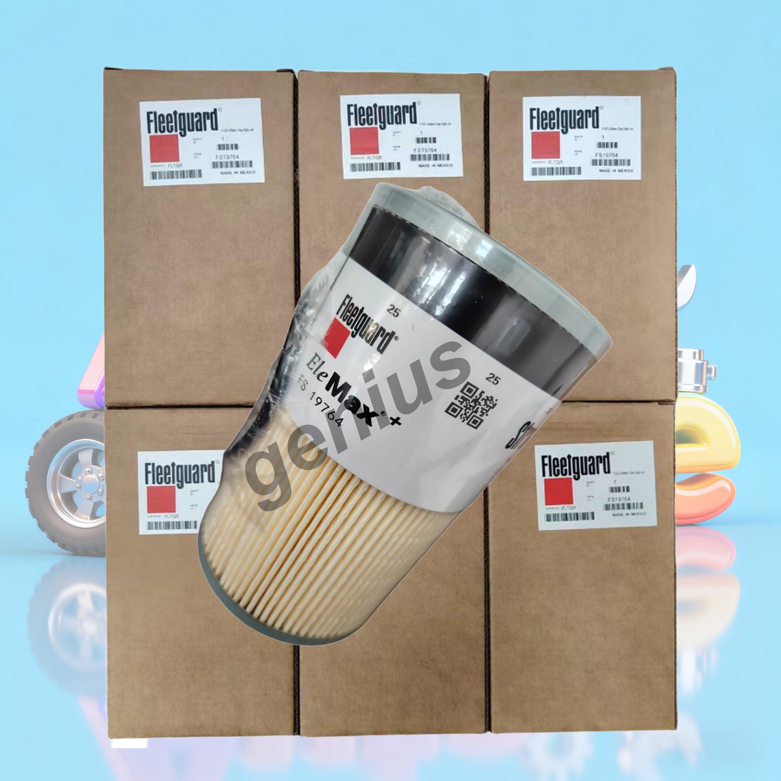 6X FS19764 Fleetguard Fuel Filter with Water Separator Cummins us 6X FS19764 Fleetguard Fuel Filter with Water Separator Cummins us