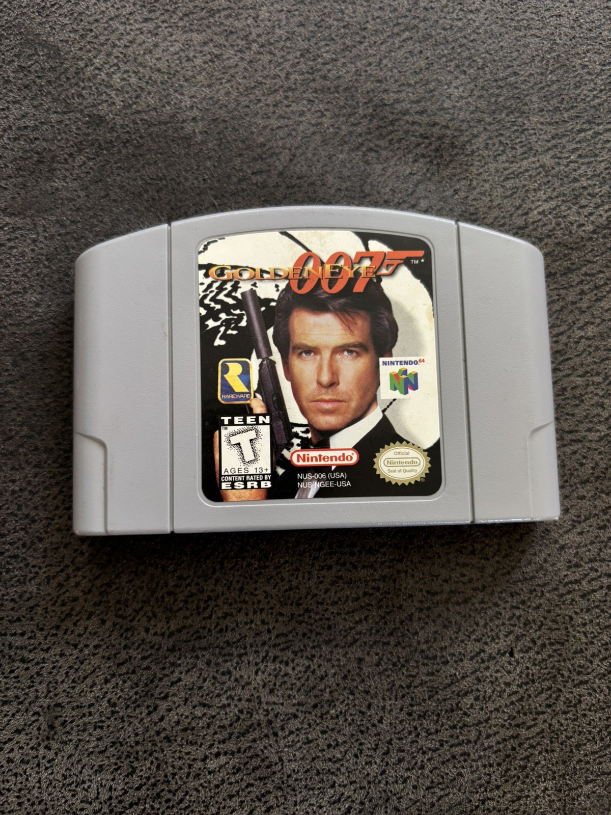 Vintage 1997 Nintendo 64 Goldeneye 007 N64 Authentic Cartridge Only Tested Works Vintage 1997 Nintendo 64 Goldeneye 007 N64 Authentic Cartridge Only Tested Works