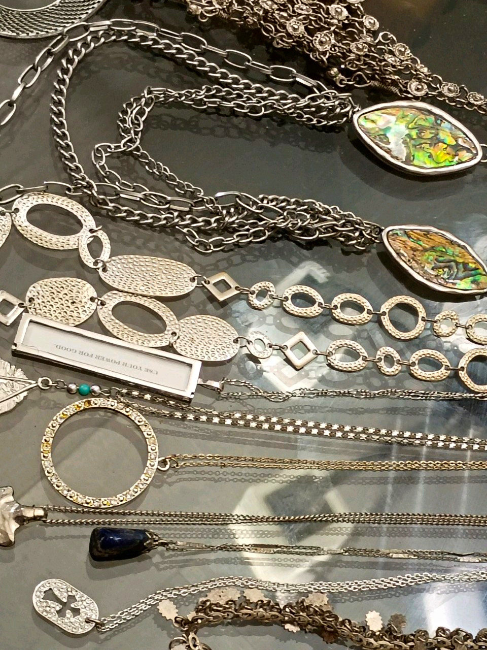 Premier Designs Silver tone Jewelry Lot Wearable Necklaces Bracelets Earrings 