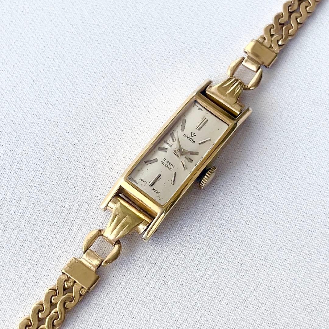 INVICTA 17 jewels ladies hand-wound wristwatch in working condition made by
