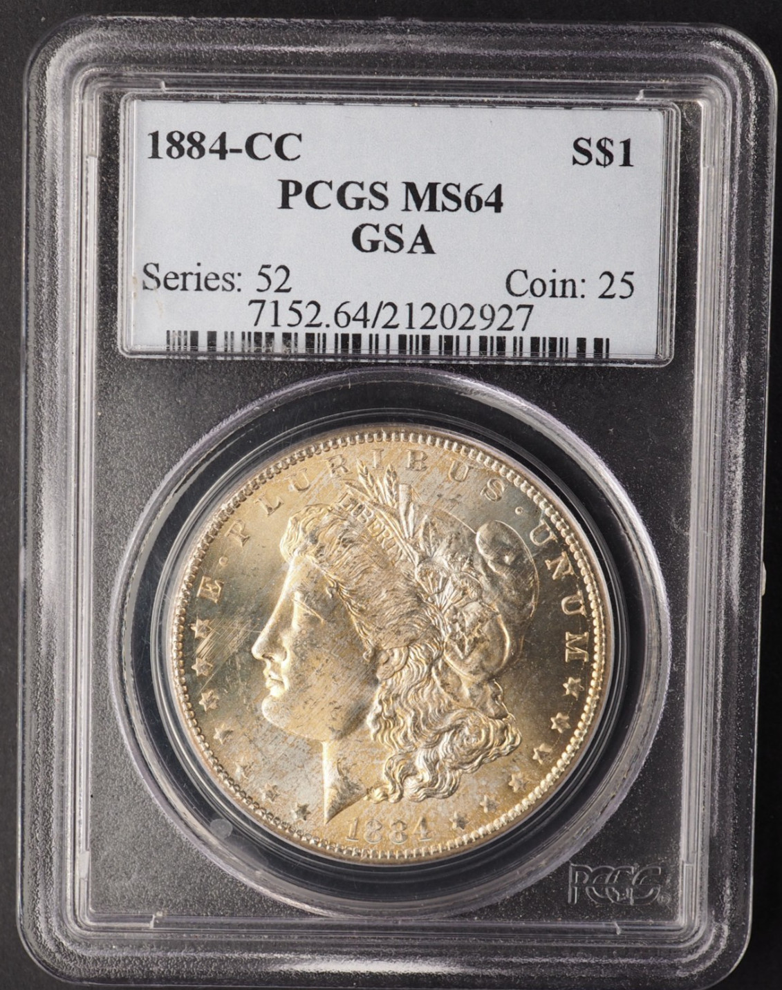 1884 *CC* $1 MORGAN Silver Dollar PCGS MS64 GSA NICE COIN - G2534 1884 *CC* $1 MORGAN Silver Dollar PCGS MS64 GSA NICE COIN - G2534