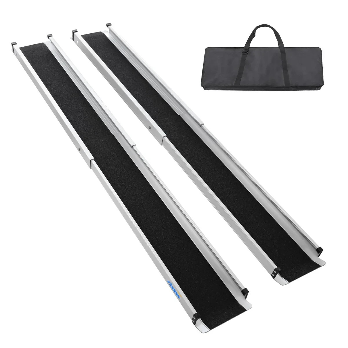 Ruedamann 6FT Telescoping Wheelchair Ramp Aluminum Portable Non-Slip 600lbs 2PCS Ruedamann 6FT Telescoping Wheelchair Ramp Aluminum Portable Non-Slip 600lbs 2PCS