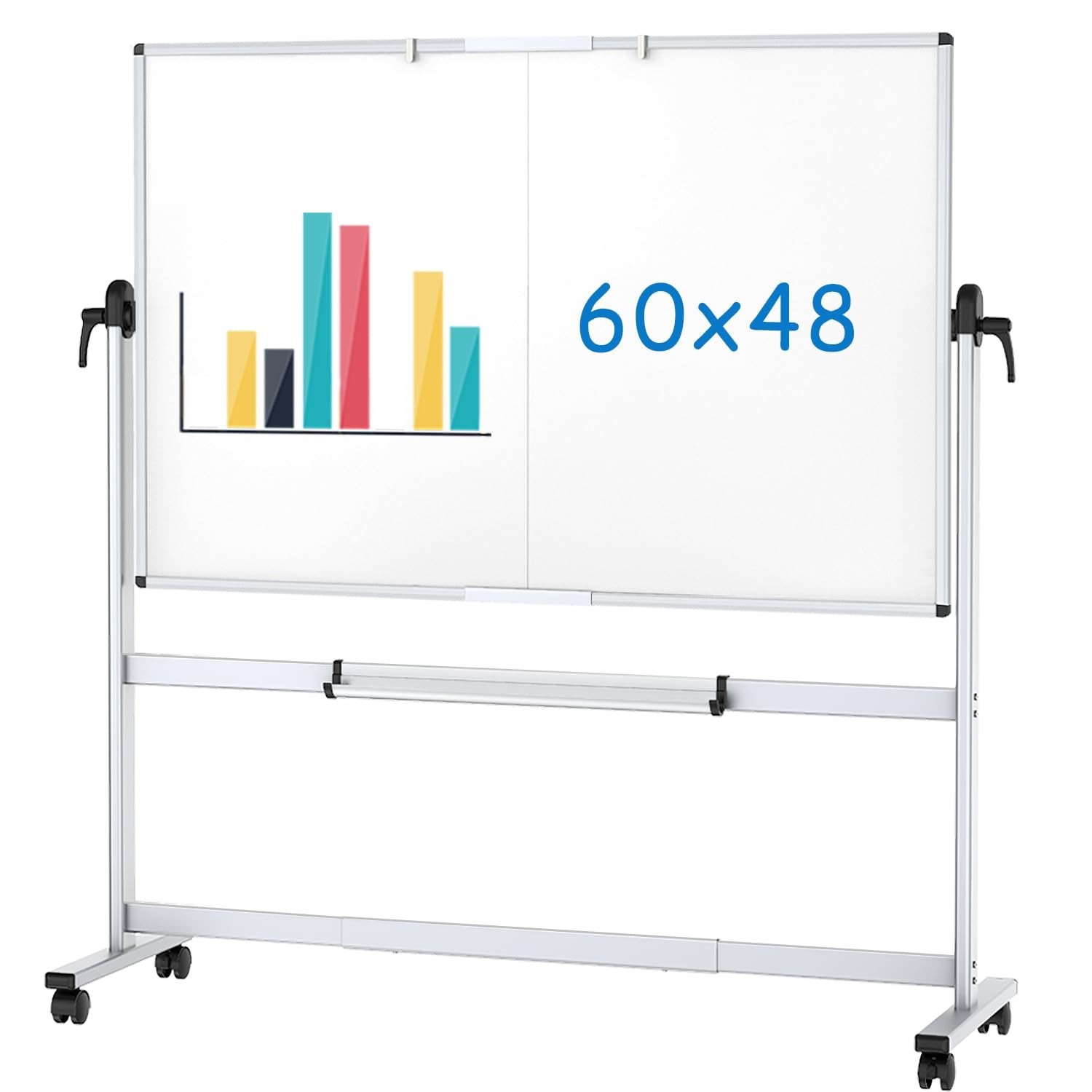 VIZ-PRO Double-Sided Mobile Whiteboard 60x 48 VIZ-PRO Double-Sided Mobile Whiteboard 60x 48