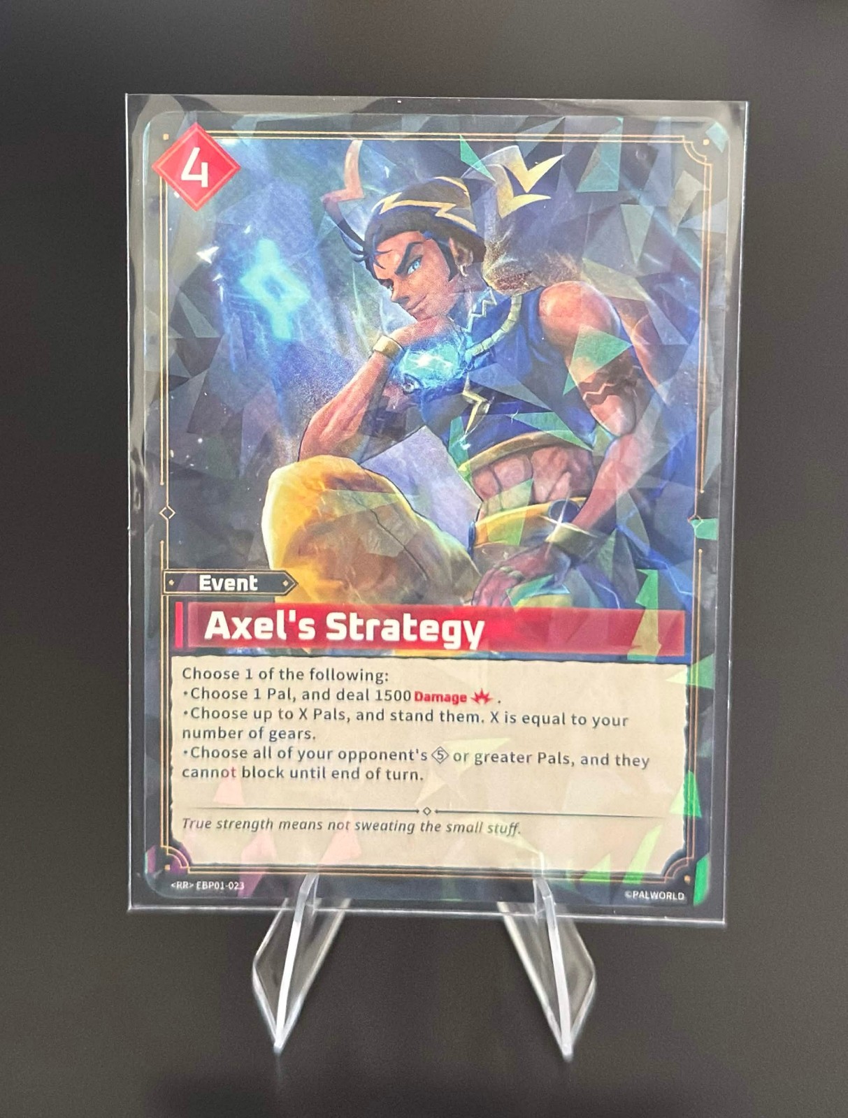Palworld Official Card Game Axel\'s Strategy Event EBP01-023 R Holo, English