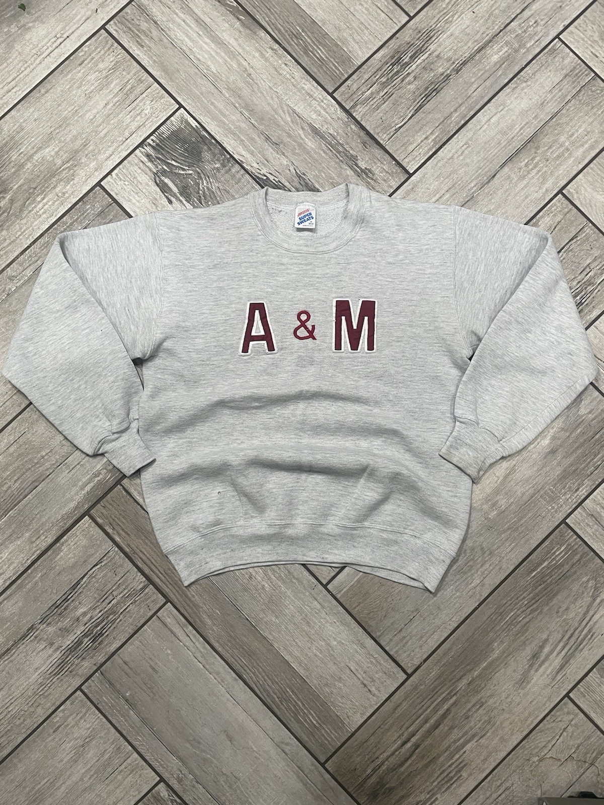 Vintage 90s Jerzees Texas A&M Aggies Crewneck Sweatshirt Gray/Maroon Size M Vintage 90s Jerzees Texas A&M Aggies Crewneck Sweatshirt Gray/Maroon Size M